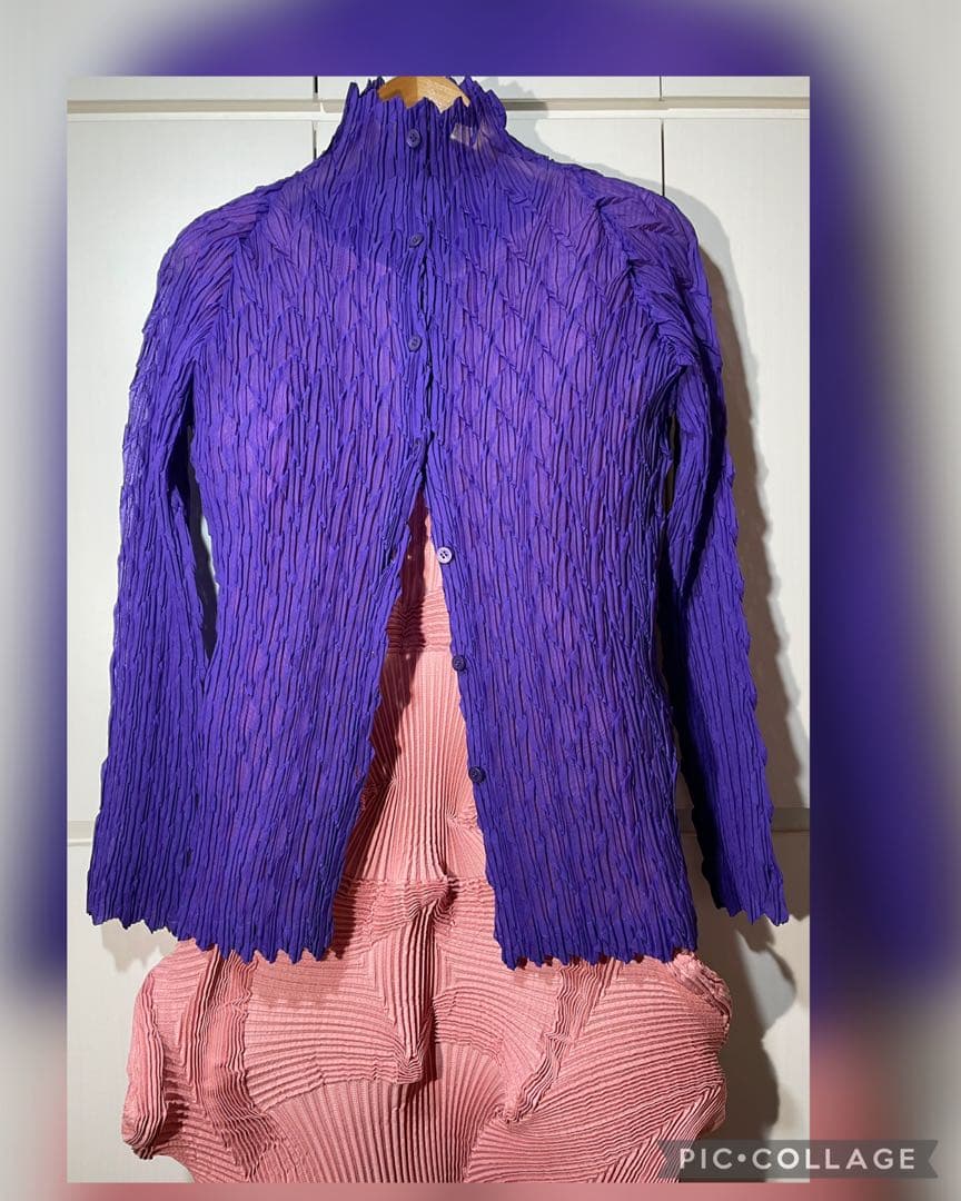 イッセイミヤケ ２ トップス issey miyake 紫