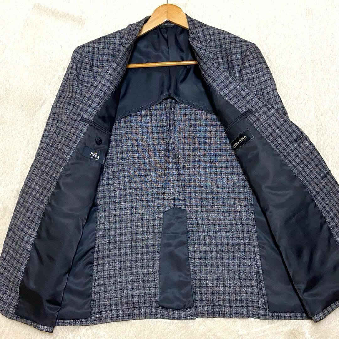 【美品】DURBAN✖︎REDA テーラードジャケット チェック リネン混 AB7