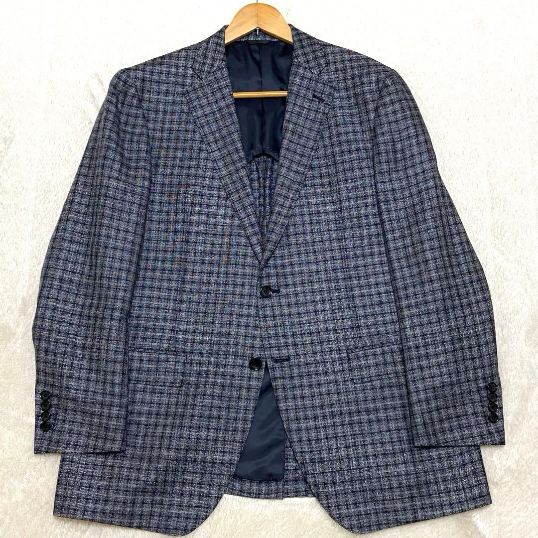 【美品】DURBAN✖︎REDA テーラードジャケット チェック リネン混 AB7