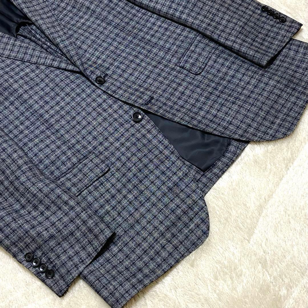 【美品】DURBAN✖︎REDA テーラードジャケット チェック リネン混 AB7