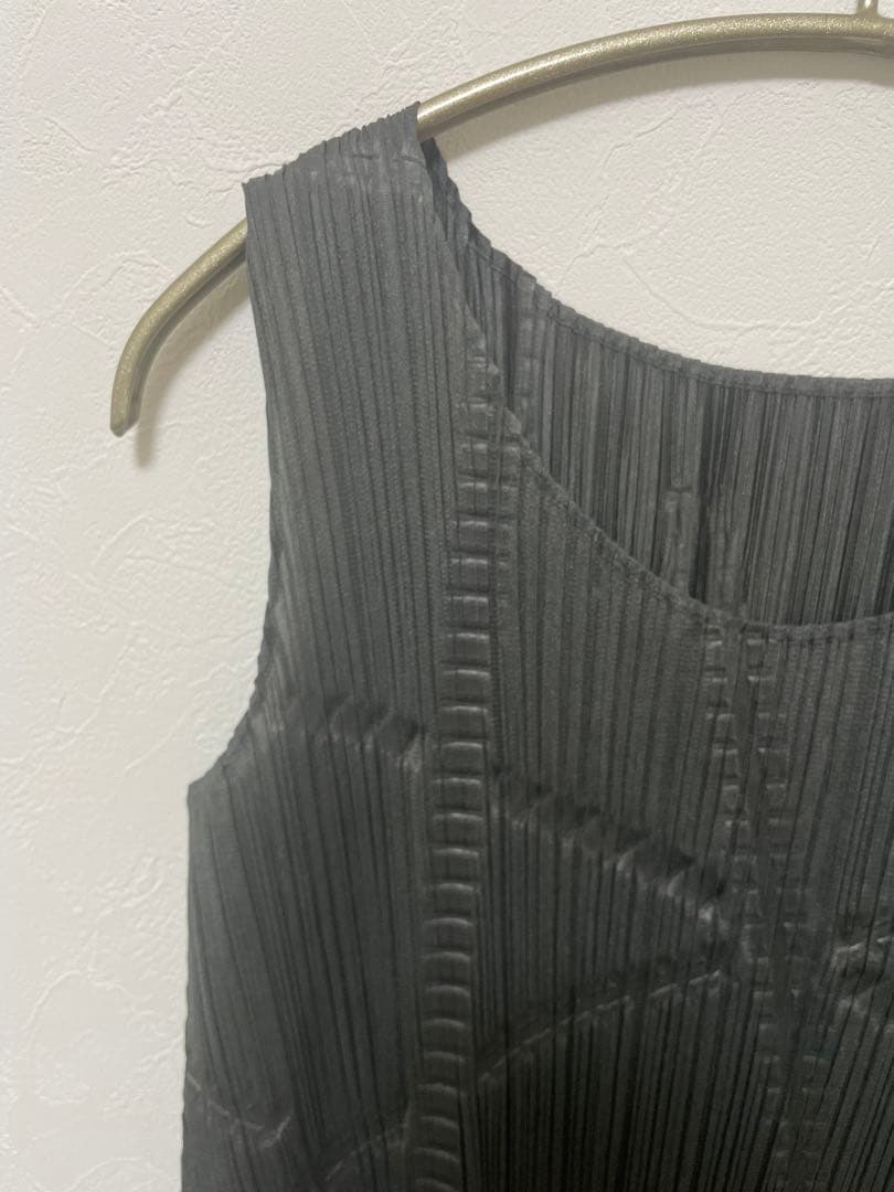 PLEATS PLEASE プリーツワンピース 膝上　サイズ3 ダークグレー