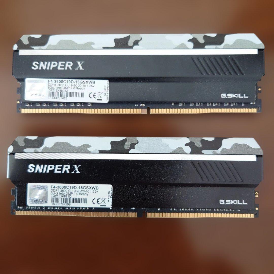メモリー G.SKILL SNIPER X DDR4 3600MHz (8GB x 2)