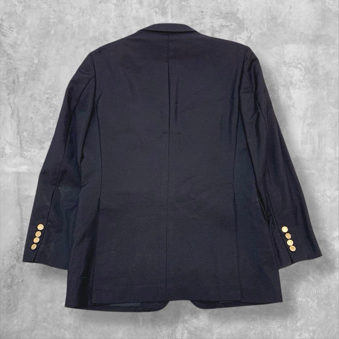バーバリー Burberry's テーラードジャケット 金ボタン 紺ブレ モヘヤ