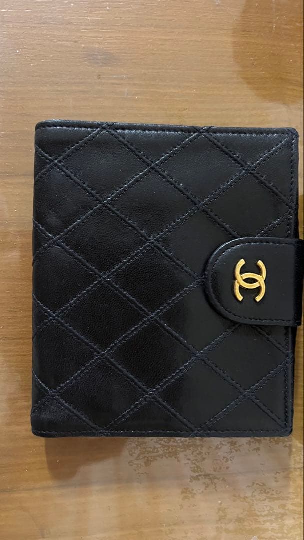 専用　シャネルCHANEL ビコローレ　Wホック　折財布　ブラック