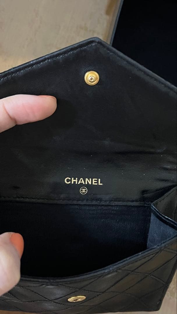 専用　シャネルCHANEL ビコローレ　Wホック　折財布　ブラック