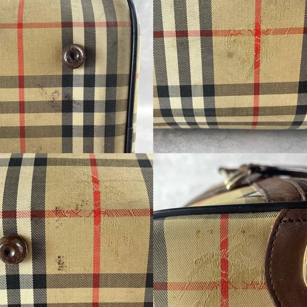 【良品✨】BURBERRY ボストンバッグ ノバチェック シャドーホース 大容量