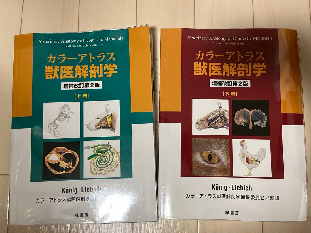 カラートラス獣医解剖学 増補改訂第2版 上下巻セット