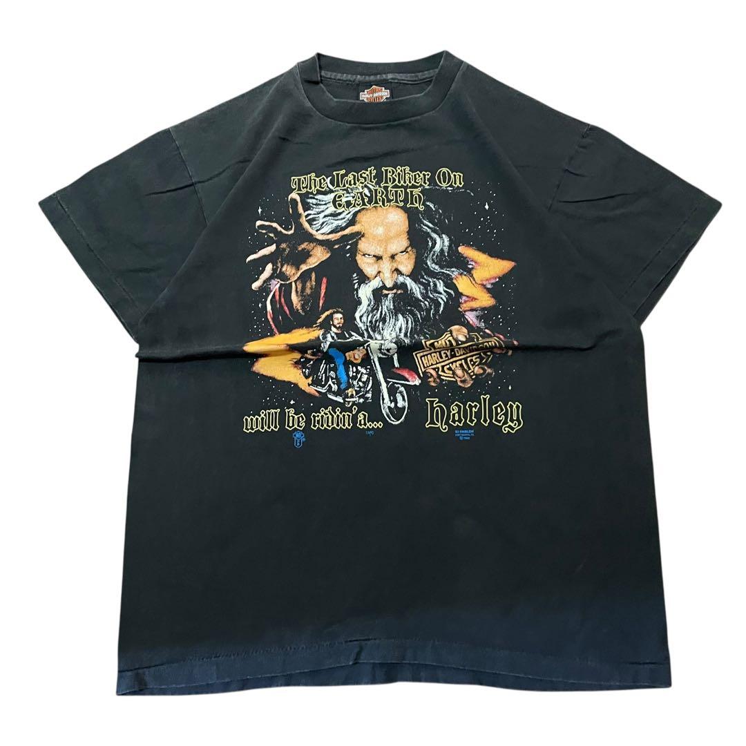 HARLEY DAVIDSON ハーレーダビッドソン 黒 Tシャツ 両面プリント