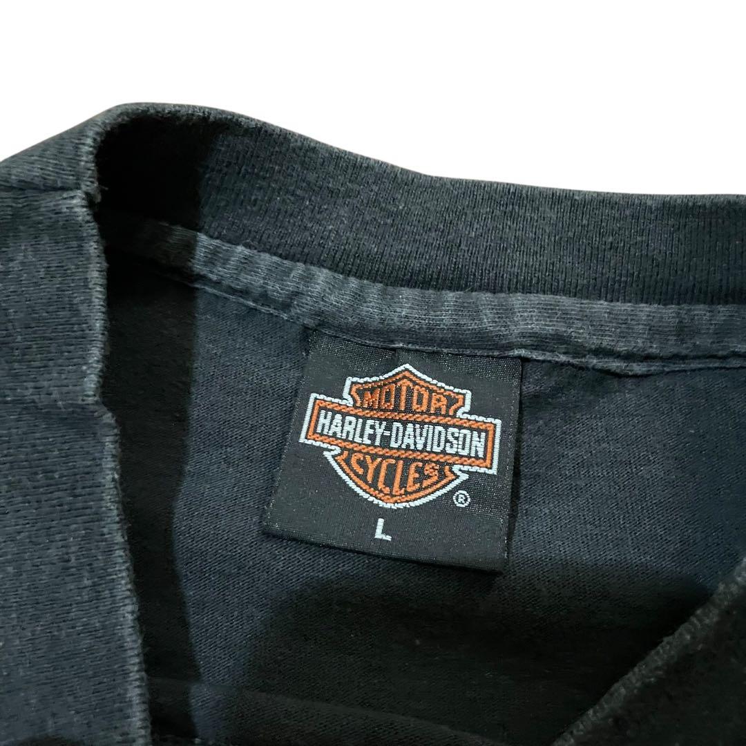 HARLEY DAVIDSON ハーレーダビッドソン 黒 Tシャツ 両面プリント