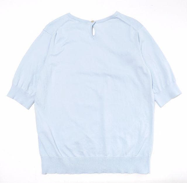美品★23区★プレミアム コットン アンサンブル スカイブルー