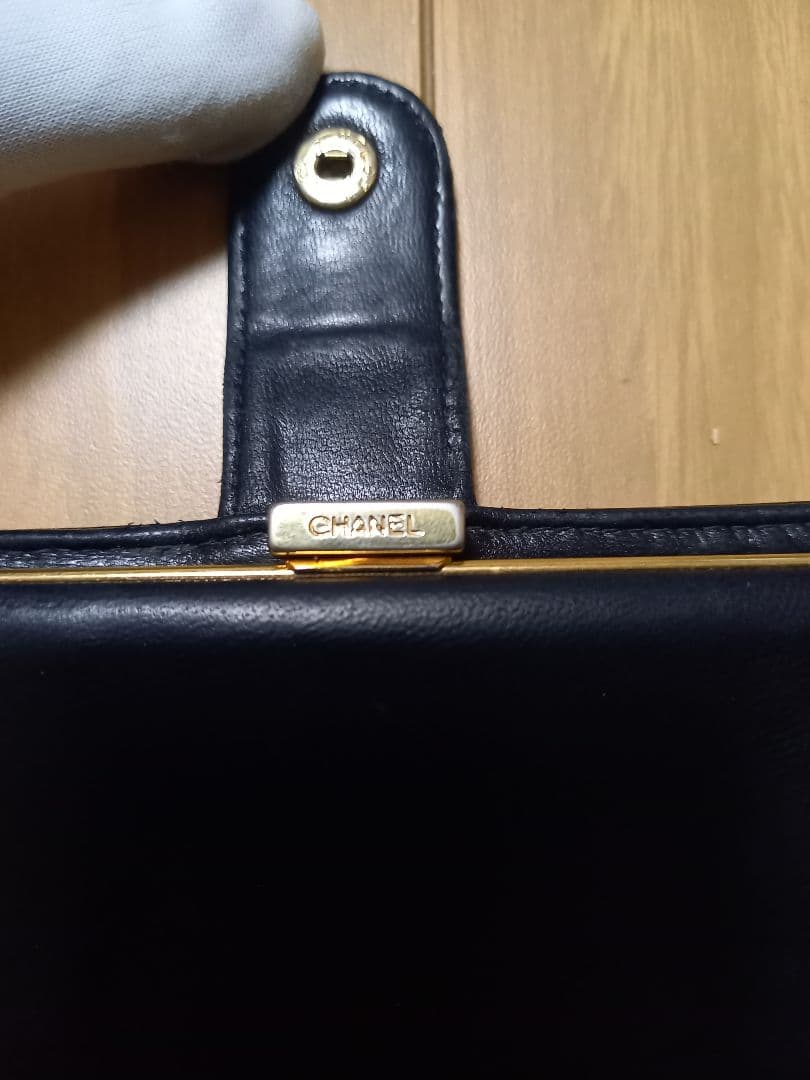 シャネル CHANEL 財布 キャビアスキン ココマーク ブラック 二つ折り財布