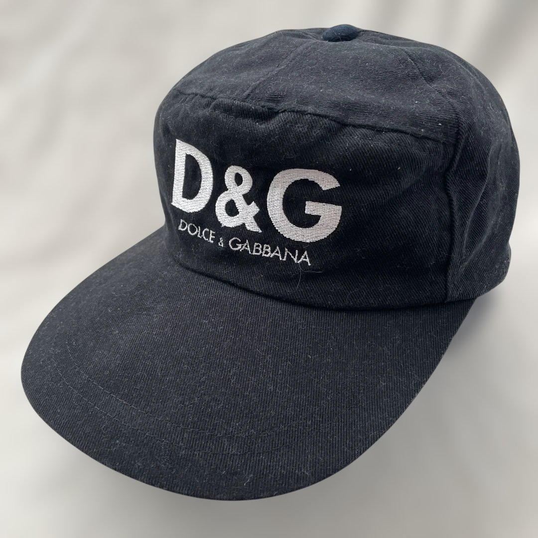 DOLCE & GABBANA 90s キャップ ドルガバ 帽子　黒