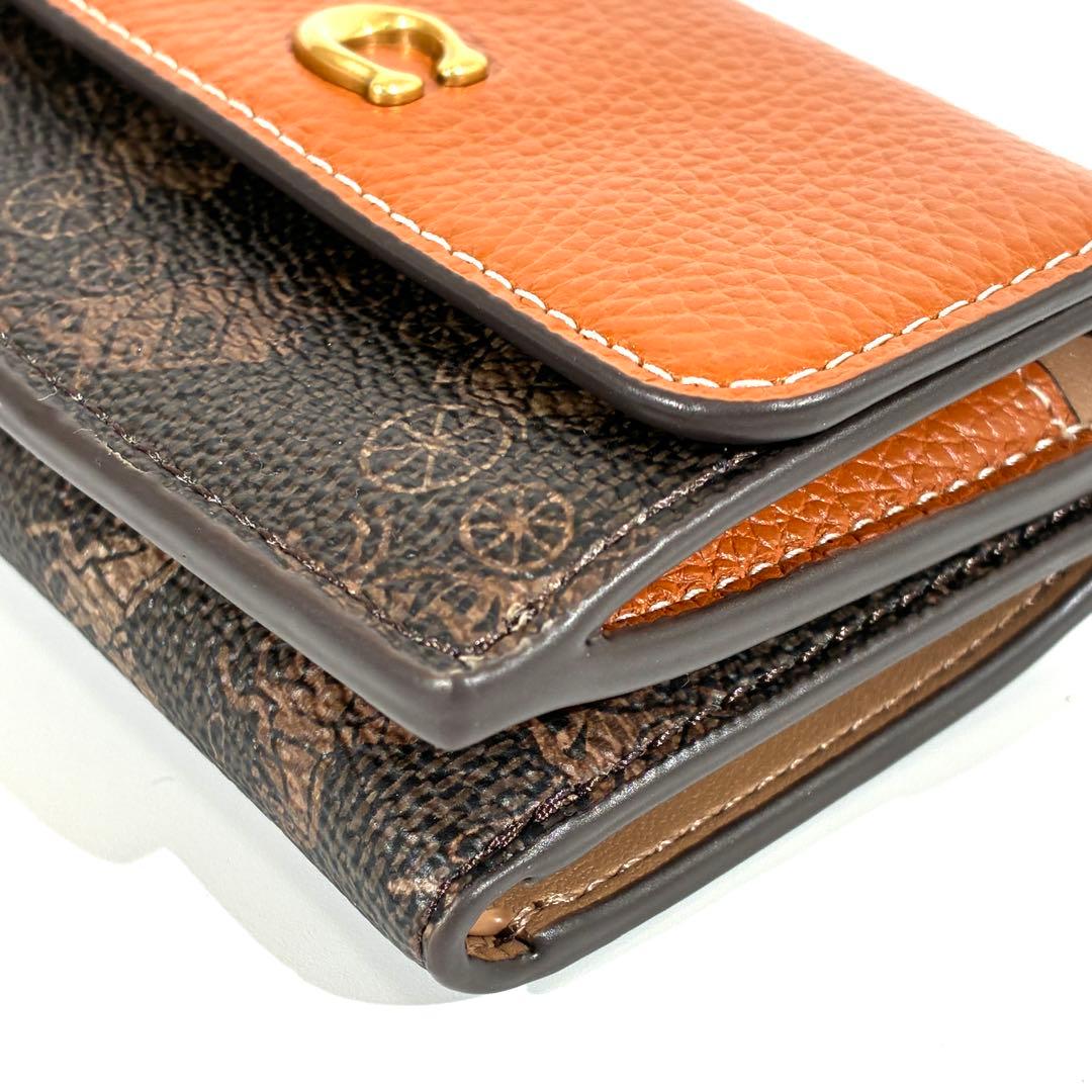 現行品★ COACH エッセンシャル ミニ トライフォールド ウォレット