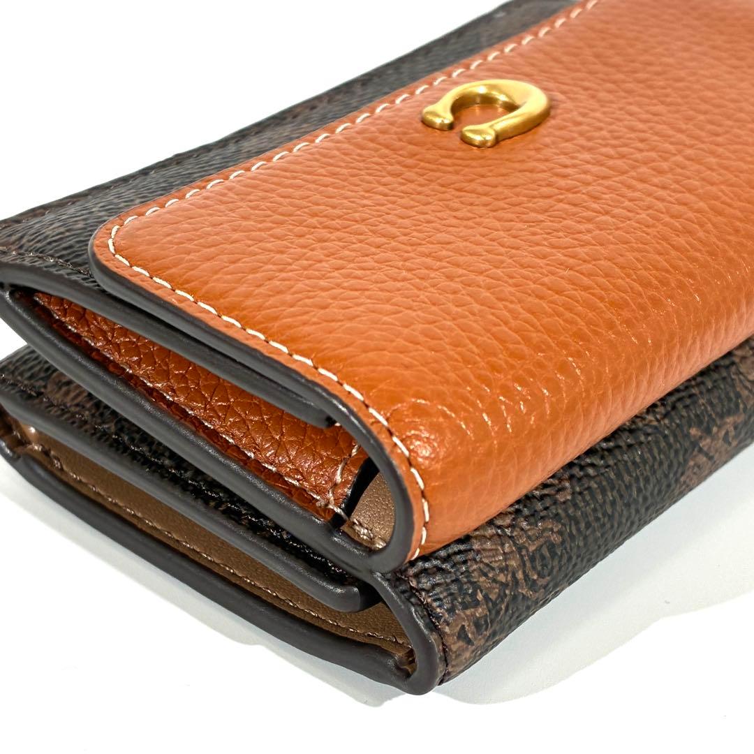 現行品★ COACH エッセンシャル ミニ トライフォールド ウォレット