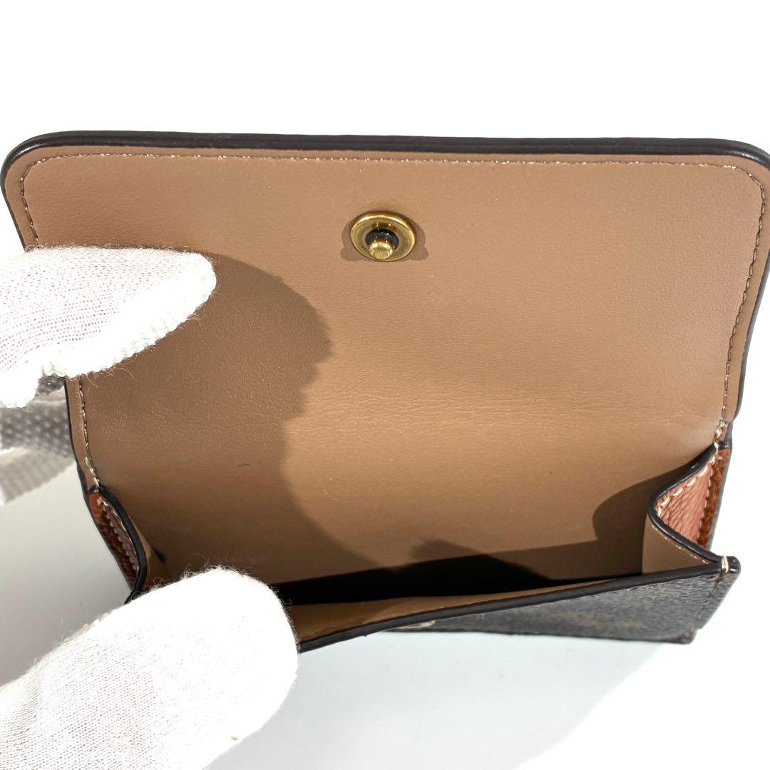 現行品★ COACH エッセンシャル ミニ トライフォールド ウォレット