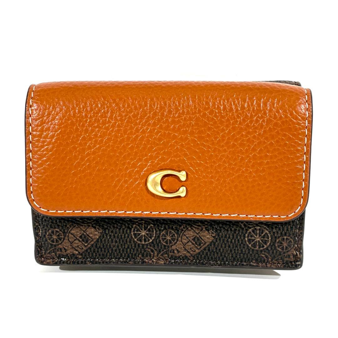 現行品★ COACH エッセンシャル ミニ トライフォールド ウォレット