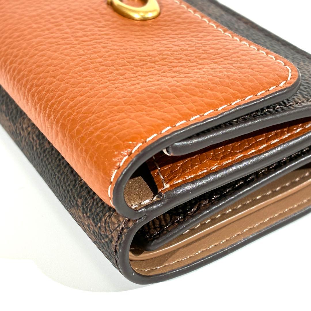 現行品★ COACH エッセンシャル ミニ トライフォールド ウォレット