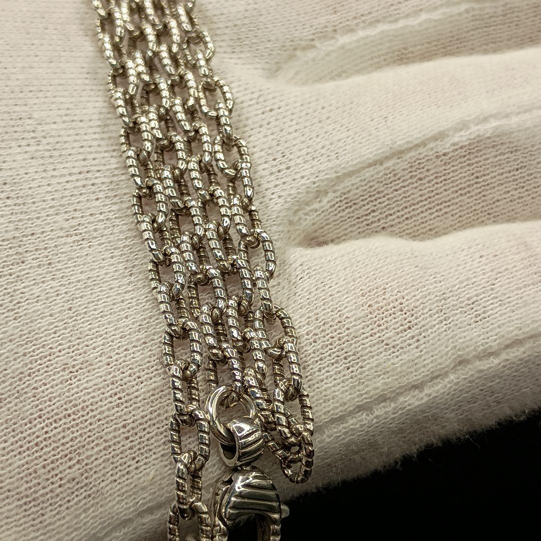 【美品】GUCCI 中太チェーン 鎖 3.5mm幅 45cm SILVER925