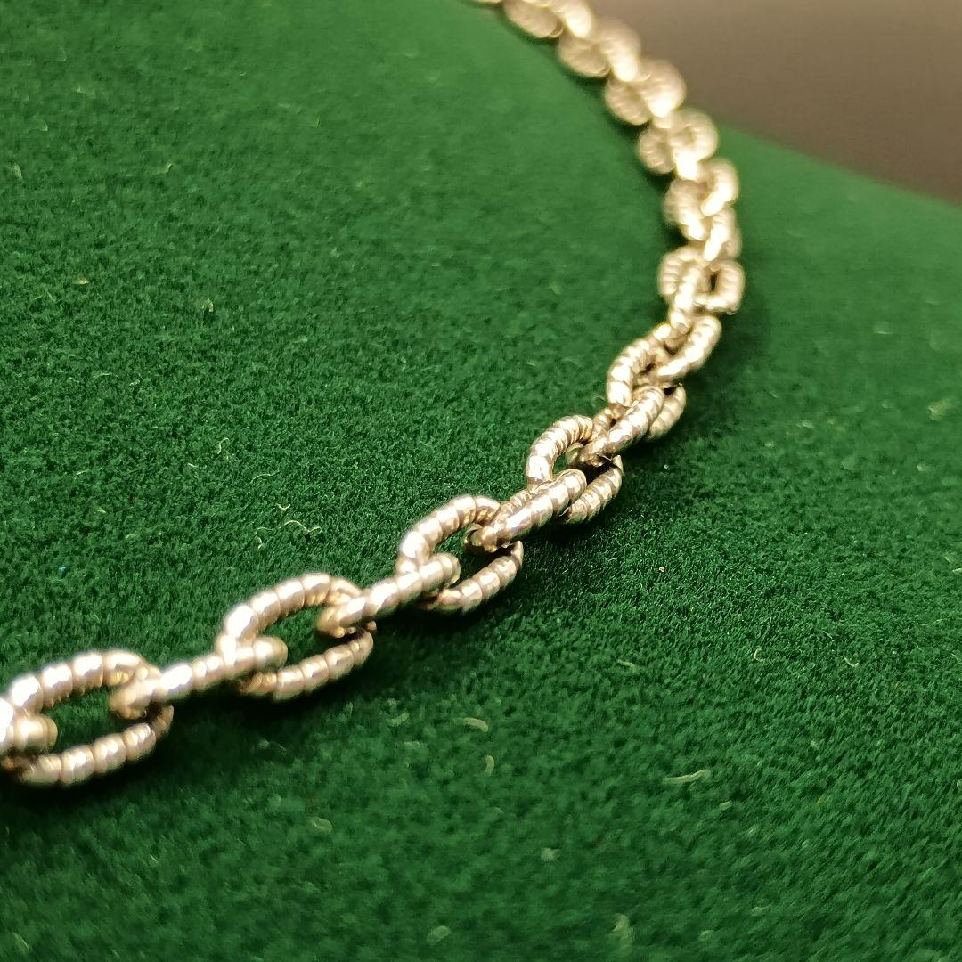 【美品】GUCCI 中太チェーン 鎖 3.5mm幅 45cm SILVER925