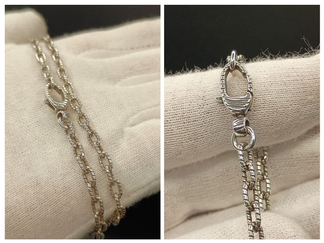 【美品】GUCCI 中太チェーン 鎖 3.5mm幅 45cm SILVER925