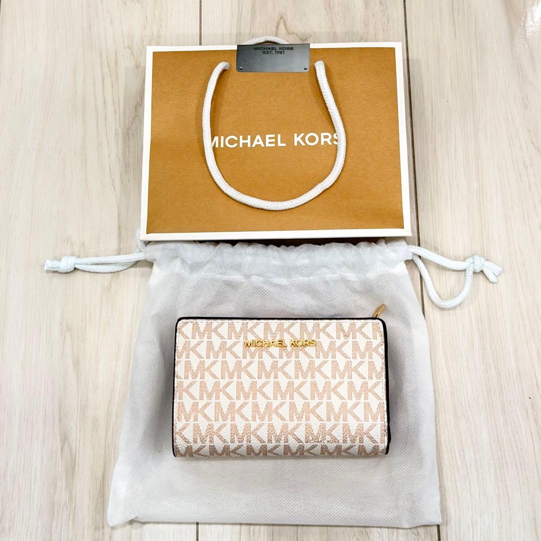 【正規品/新品】MICHAEL KORS モノグラム 二つ折り財布