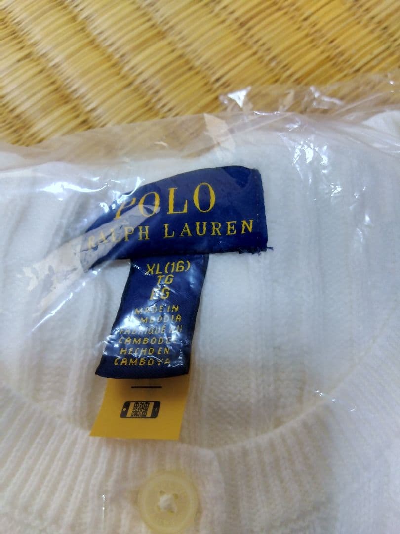新品　ラルフローレン　RalphLauren ホワイトカーディガン