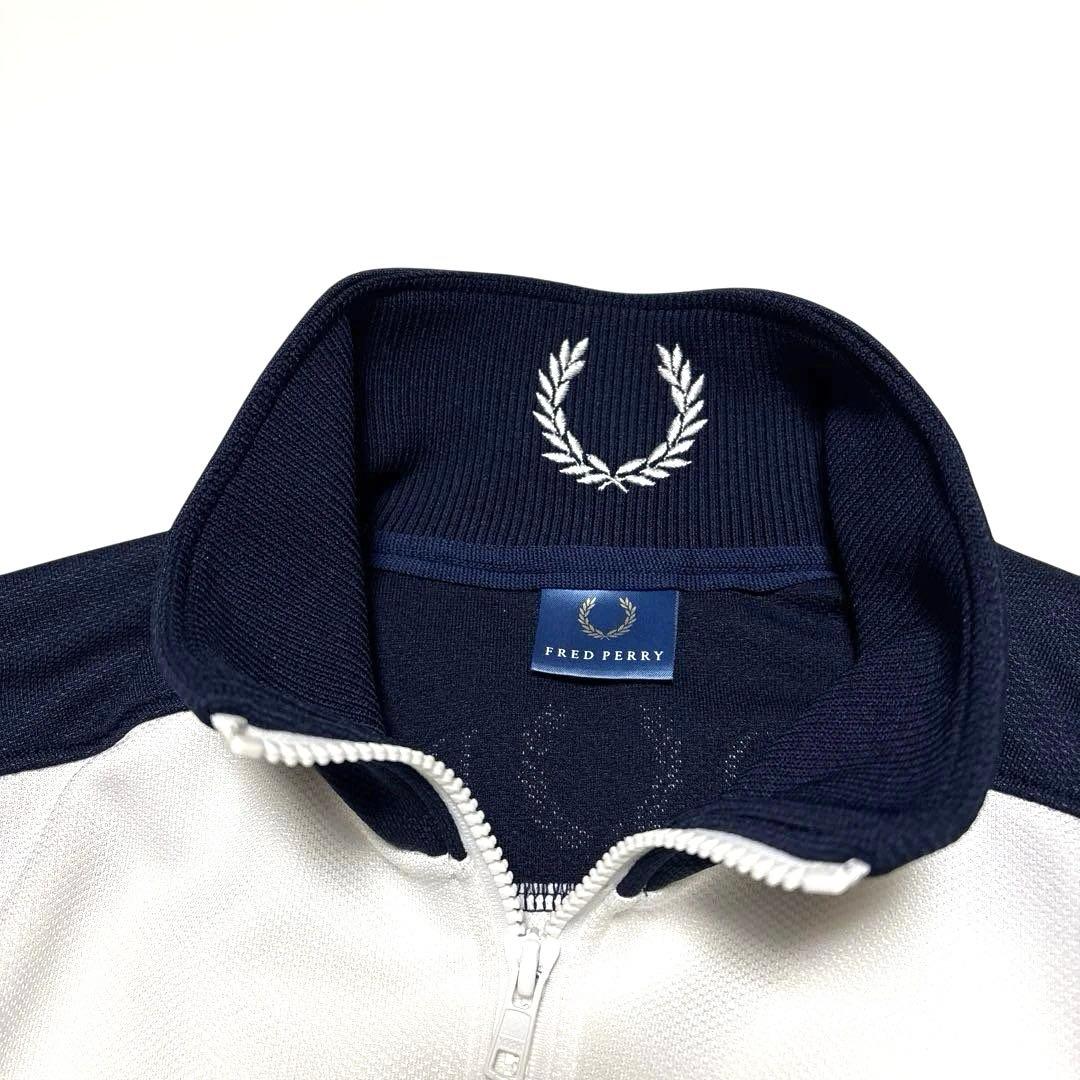 FRED PERRY ジャージセット ホワイト/ネイビー サイズL、S