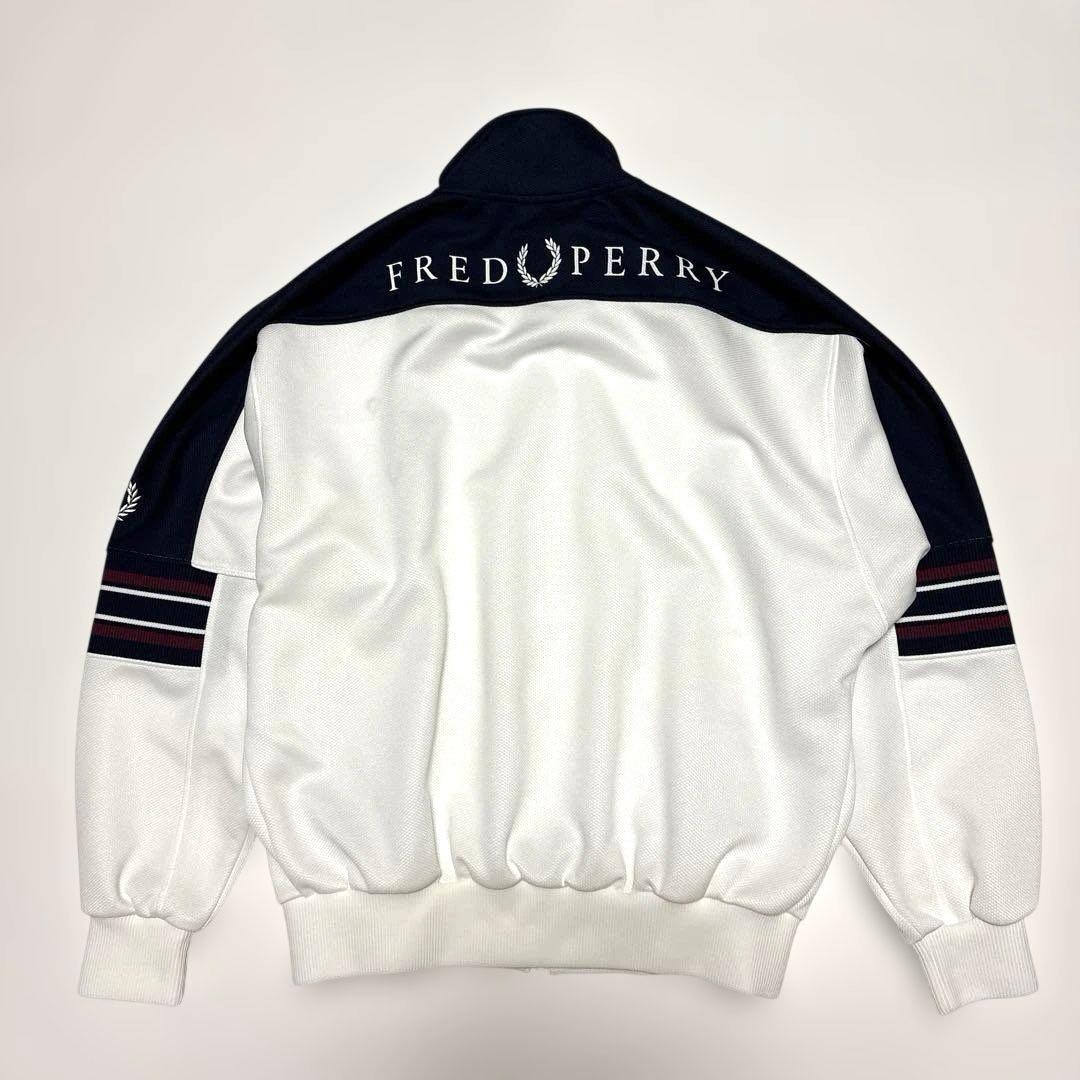 FRED PERRY ジャージセット ホワイト/ネイビー サイズL、S