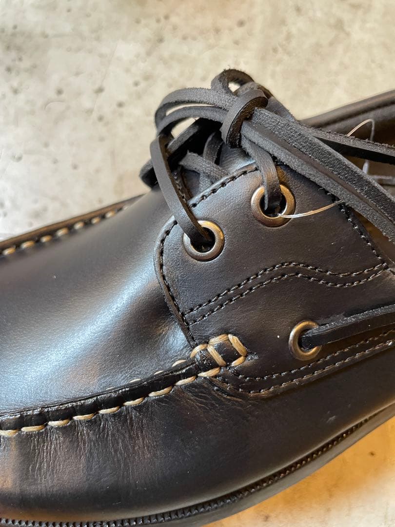 ANTIBA デッキシューズ ボートシューズ 新品 オイルレザー 黒 28cm
