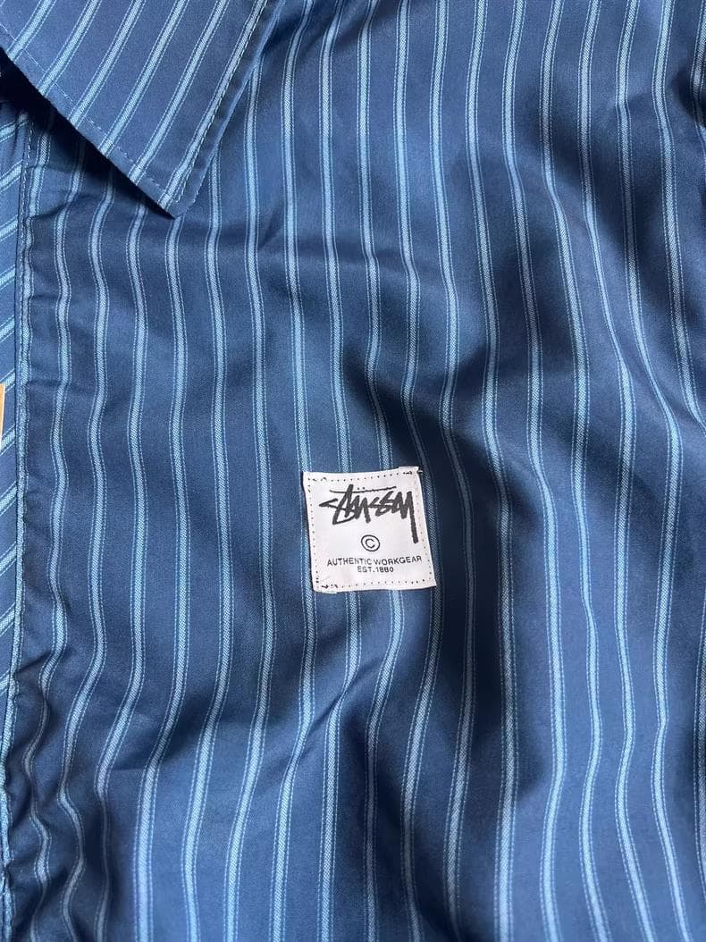 Stussy ストライプ ジップアップジャケット