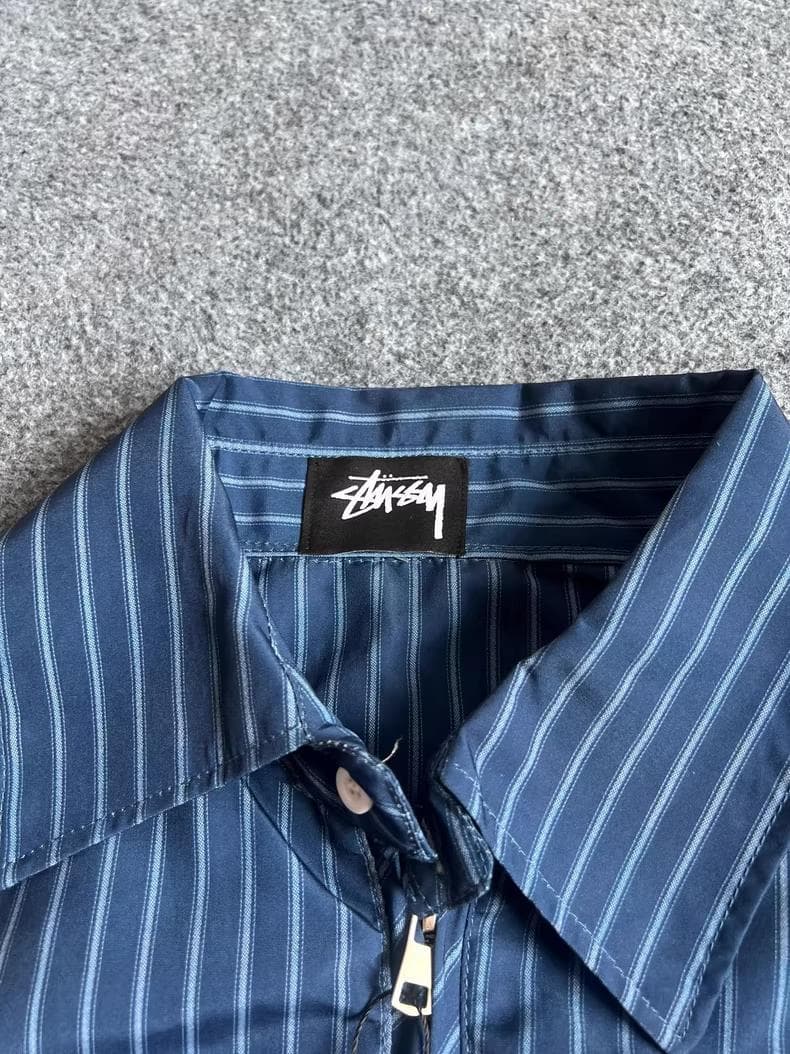 Stussy ストライプ ジップアップジャケット