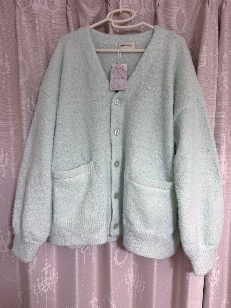 RoseMuse ロゼミュ My color big cardigan ミント