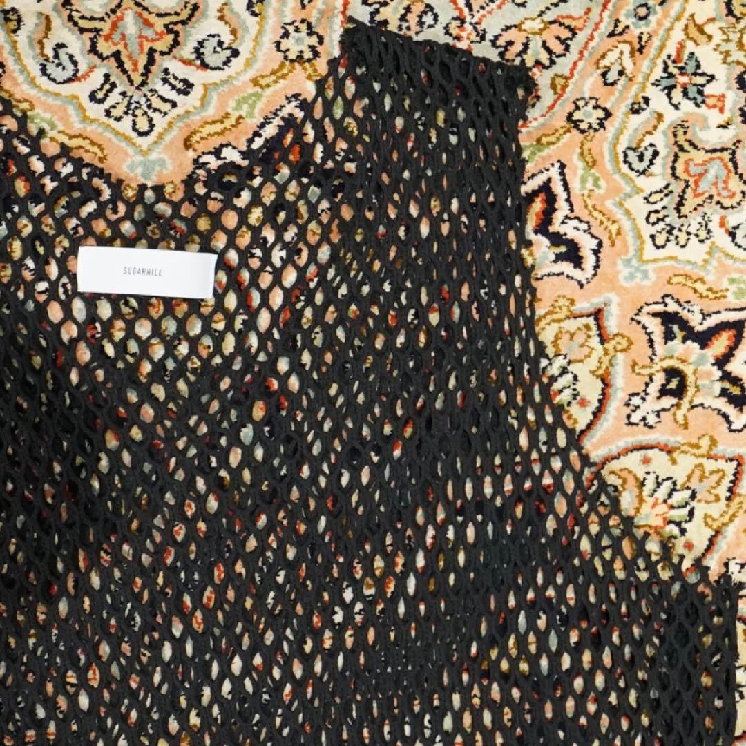 トップス SUGARHILL COTTON MESH TANK BLACK&WHITE