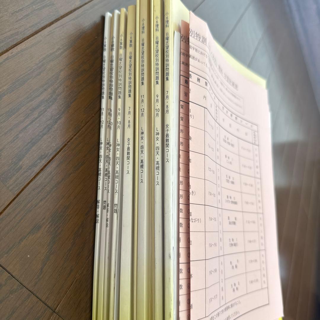 浜学園　最難関女子　日曜志望校特訓問題集 9月　10月　神女　高槻　四天王寺
