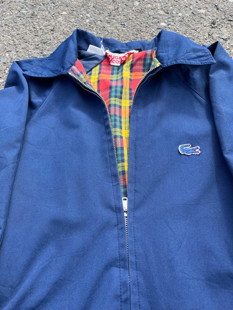 Lacoste 90s 80s スウィングトップ 裏地チェック　ヴィンテージ