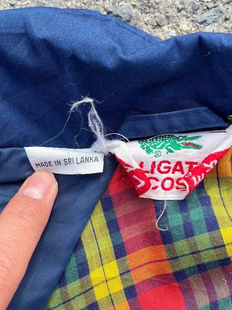Lacoste 90s 80s スウィングトップ 裏地チェック　ヴィンテージ