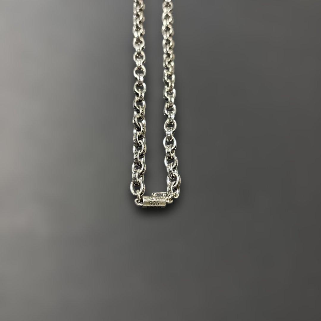 silver925 ツイストチェーン　クロストップ二連