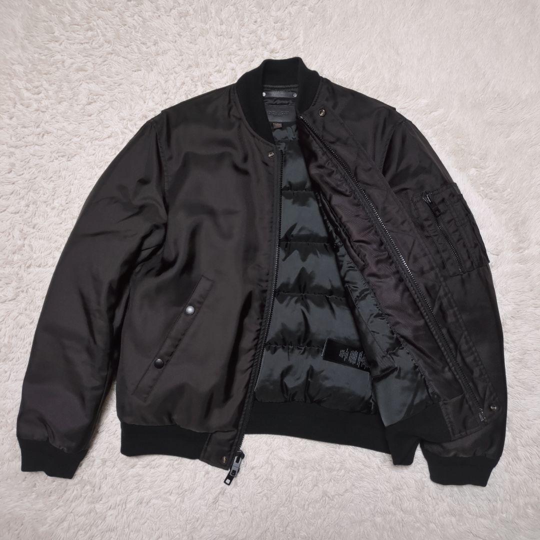 極美品！COACH　ダウンMA-1ジャケット　黒　オーバーサイズ　S