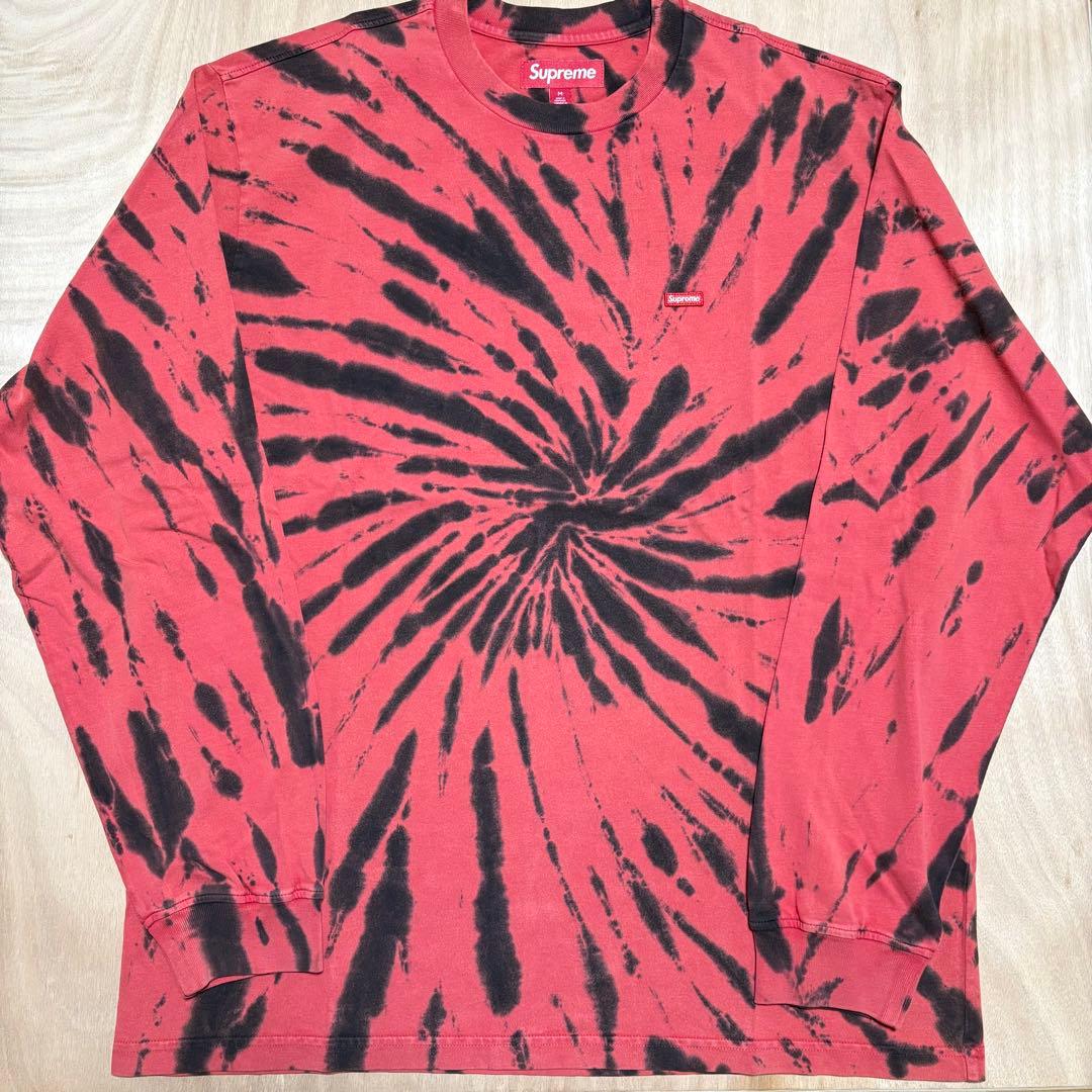 トップス Supreme Small Box Logo L/S Tee Tie Dye M