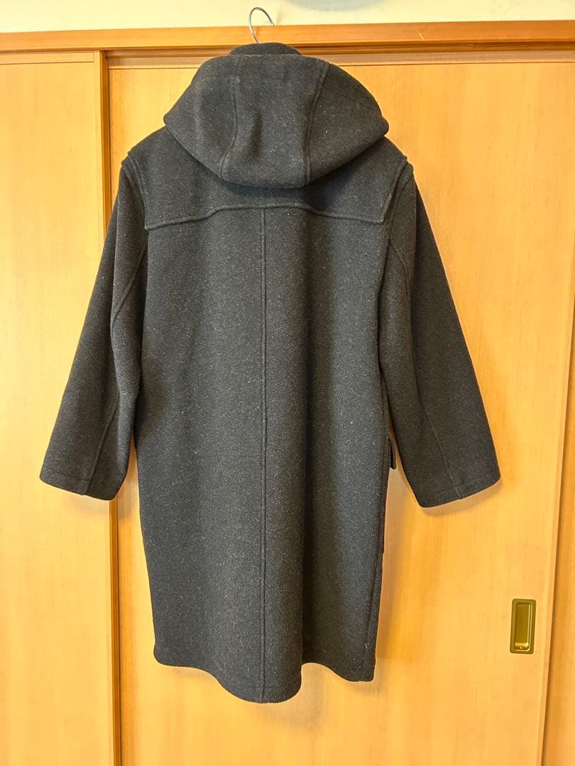 ダークグレーダッフルコート フード付き