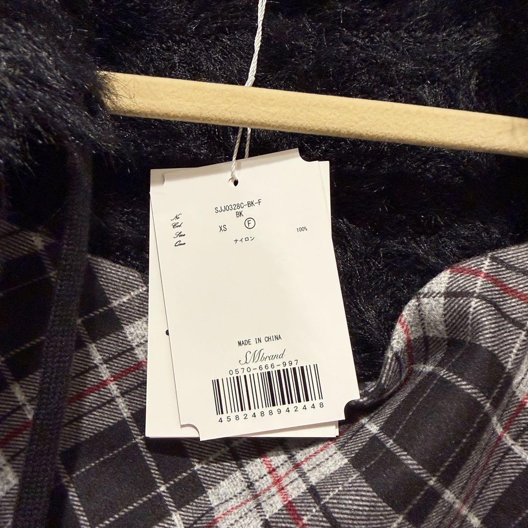 ミシェルマカロン シャギーボレロsetチェックトップス