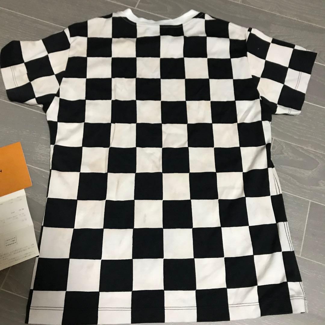 LOUIS VUITTON チェック柄 半袖Tシャツ