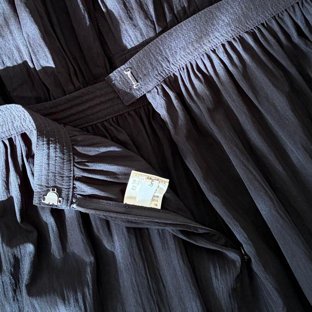 anuke アンヌーク Tiered Tuck Skirt 38 ブラック