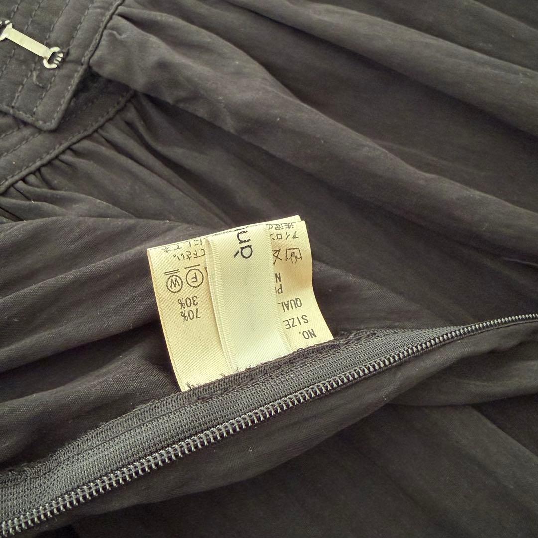 anuke アンヌーク Tiered Tuck Skirt 38 ブラック