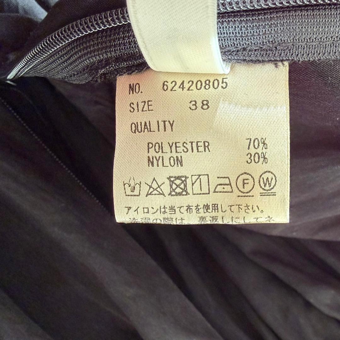 anuke アンヌーク Tiered Tuck Skirt 38 ブラック