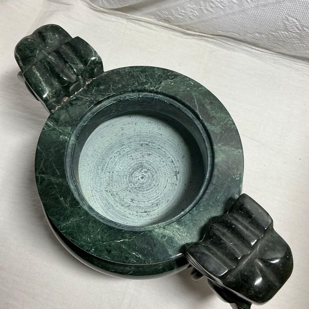 【美品】　アンティーク　レトロ　蛇紋石　香炉　仏具　茶道具　置物