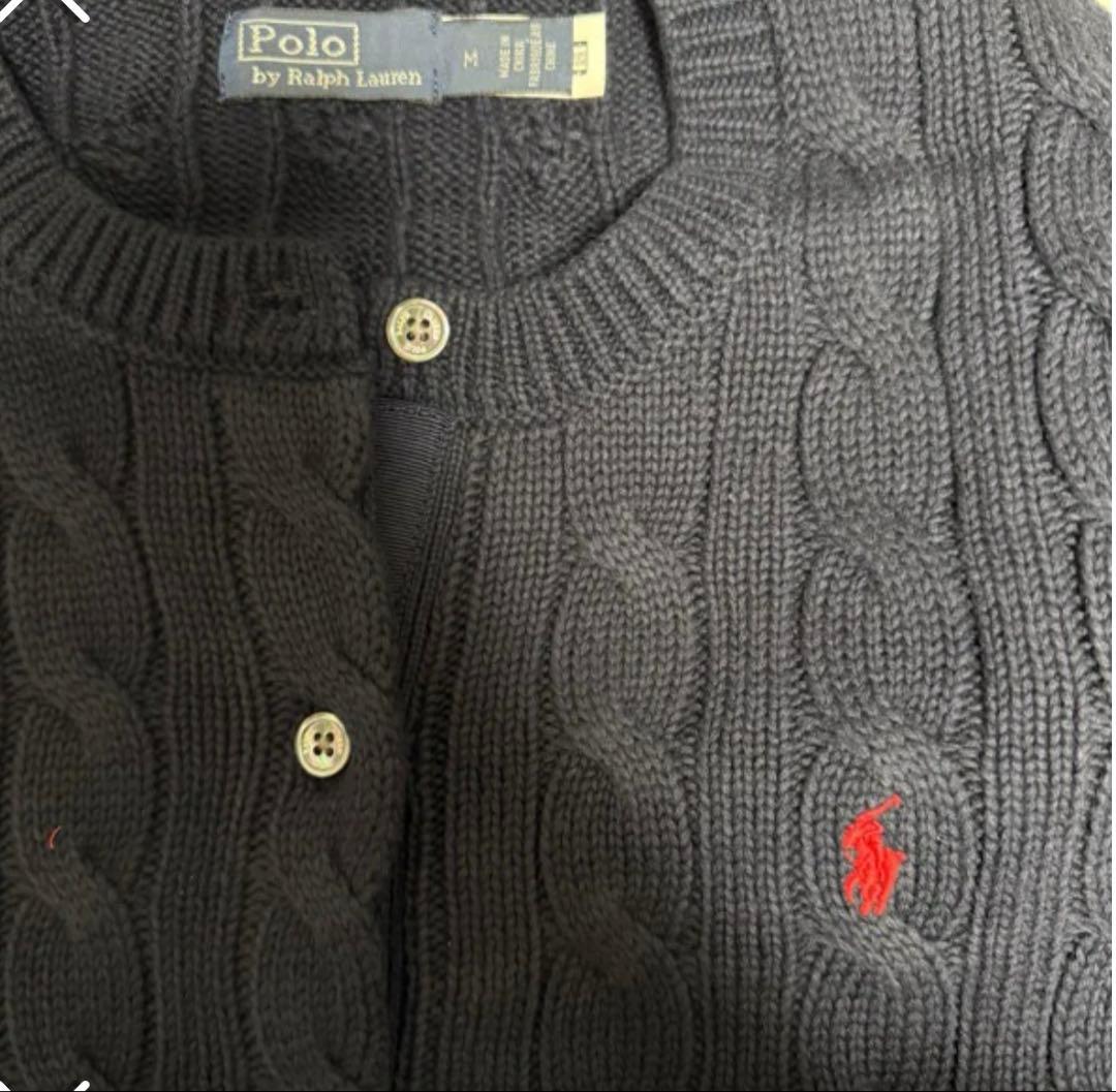 Polo by Ralph Lauren ネイビー ケーブルニットカーディガン