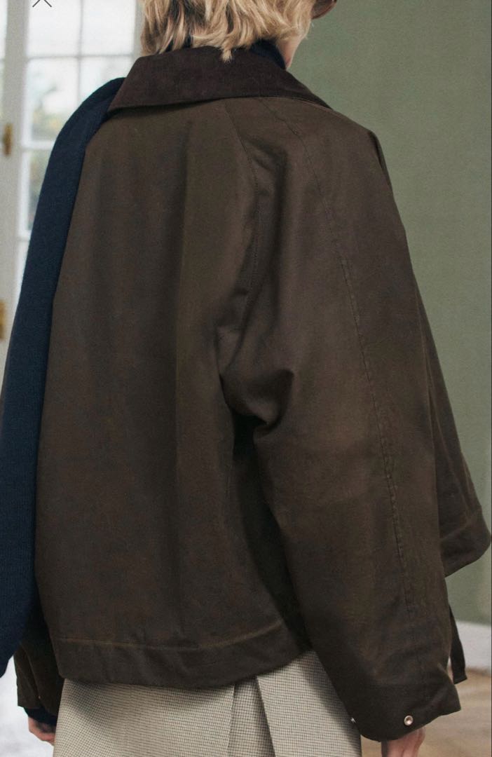 タイムセール‼︎新品　ZARA ワックスフィニッシュ　コーデュロイ　ミリタリー