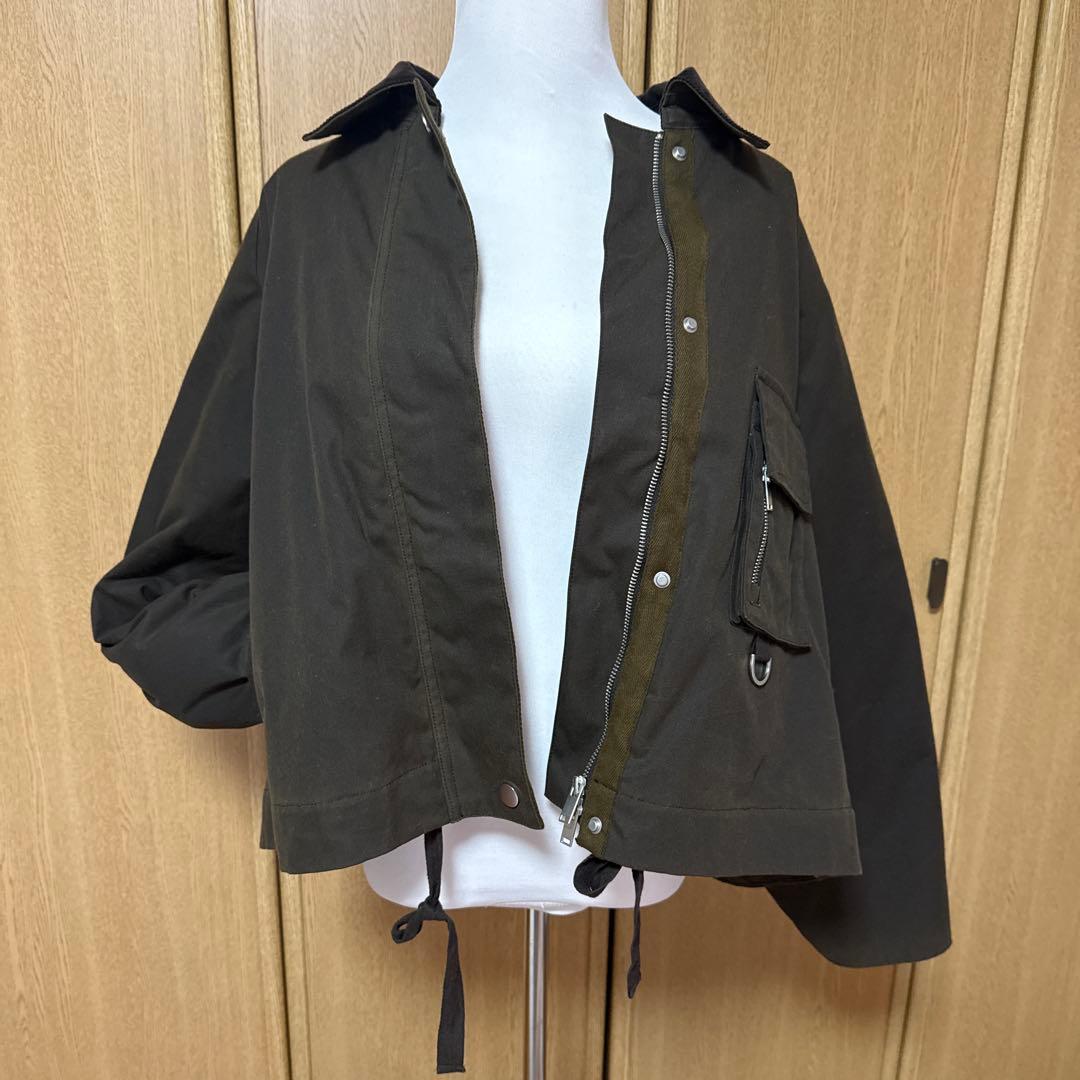タイムセール‼︎新品　ZARA ワックスフィニッシュ　コーデュロイ　ミリタリー
