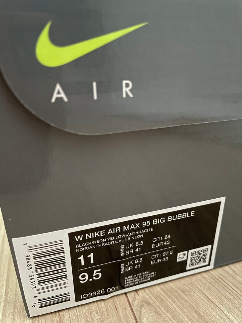 靴 AIR MAX 95 BIG BUBBLE NEON W28.0cm 2026
